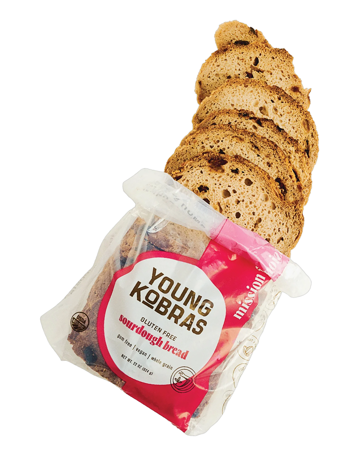 YOUNG KOBRAS GLUTEN FREE MISSION FIG SOURDOUGH BREAD LOAF