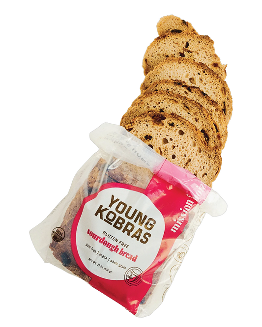 YOUNG KOBRAS GLUTEN FREE MISSION FIG SOURDOUGH BREAD LOAF