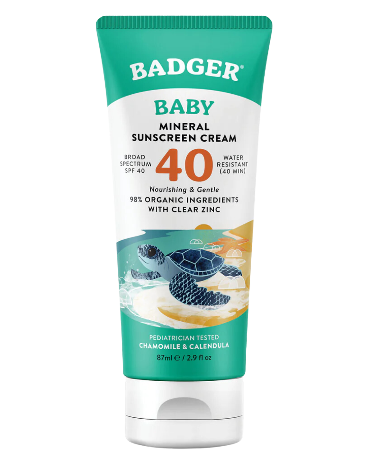 BADGER - BABY MINERAL SUNSCREEN CREAM - SPF 40 - 2.9 fl oz