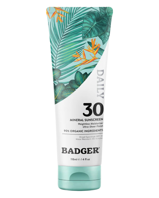 BADGER - DAILY MINERAL SUNSCREEN - SPF 30 - 4 fl oz