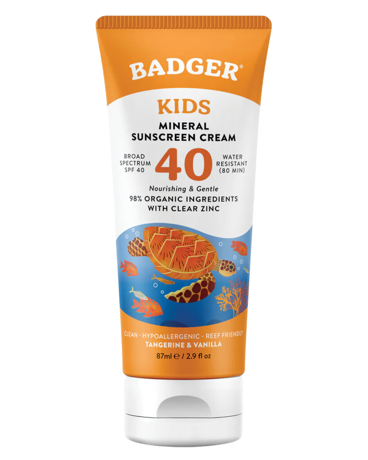 BADGER - KIDS MINERAL SUNSCREEN CREAM - SPF 40 - 2.9 fl oz