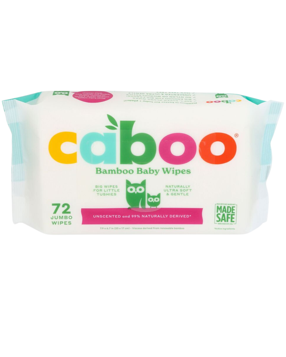 CABOO BAMBOO BABY WIPES - 72 COUNT