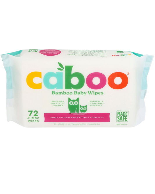 CABOO BAMBOO BABY WIPES - 72 COUNT