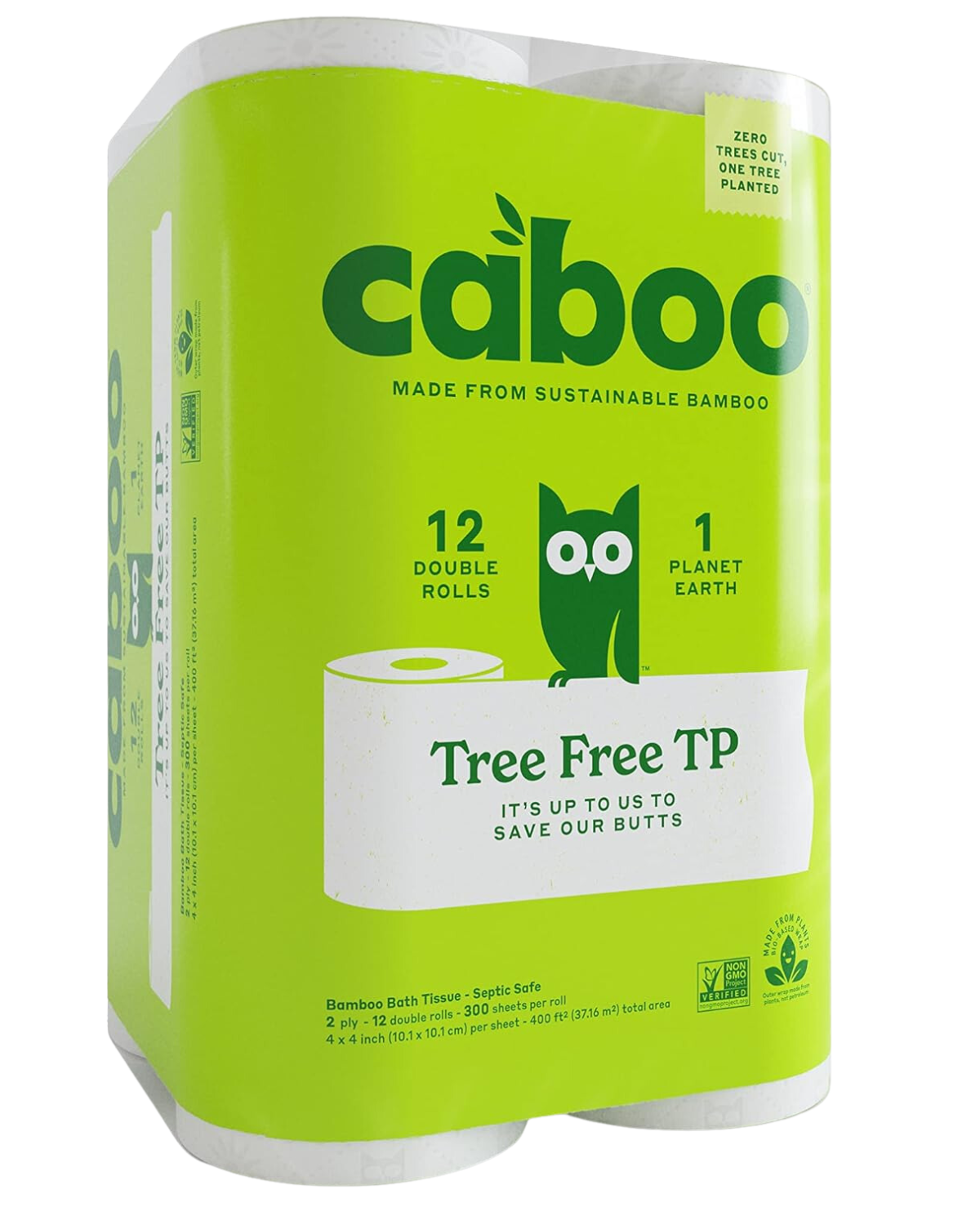 CABOO BAMBOO TREE-FREE TOILET PAPER - 12 PACK