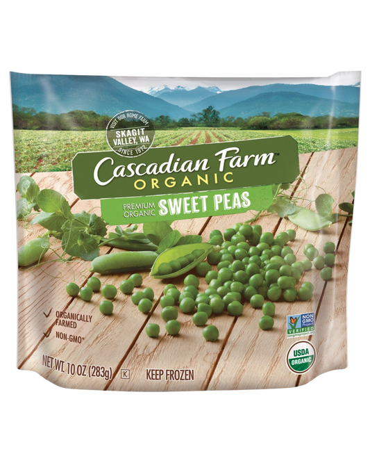 CASCADIAN FARM ORGANIC SWEET PEAS - 10 OZ