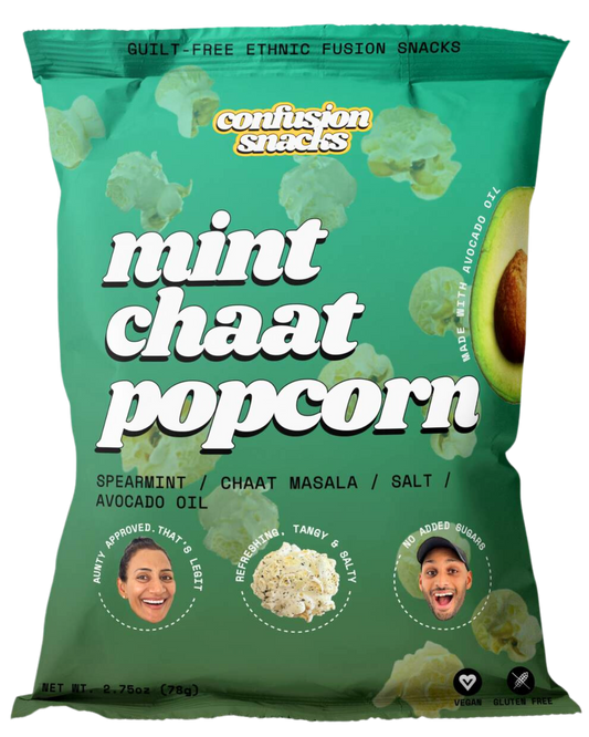 CONFUSIONS SNACKS MINT CHAAT POPCORN - 2.75oz