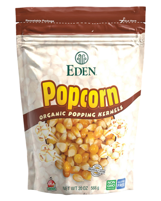 EDEN ORGANIC POPCORN POPPING KERNELS - 20oz