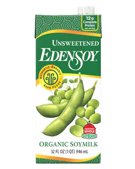 EDENSOY UNSWEETENED SOY MILK - 32oz