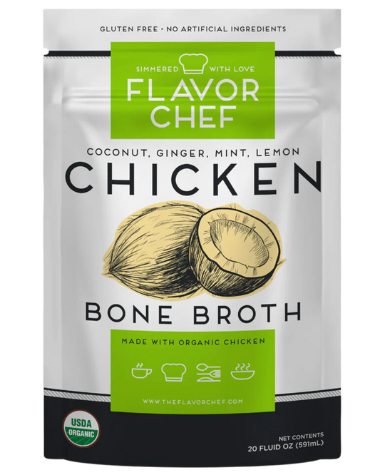 FLAVOR CHEF COCONUT GINGER CHICKEN BONE BROTH - SINGLE