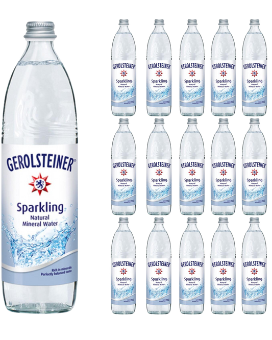 GEROLSTEINER MINERAL SPARKLING WATER - 25.3oz - CASE OF 15