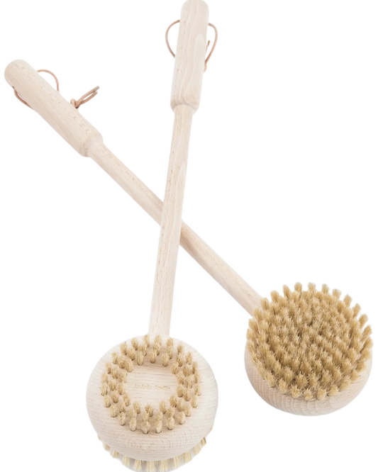 HANDLED BATH AND BODY BRUSH - BEECH WOOD