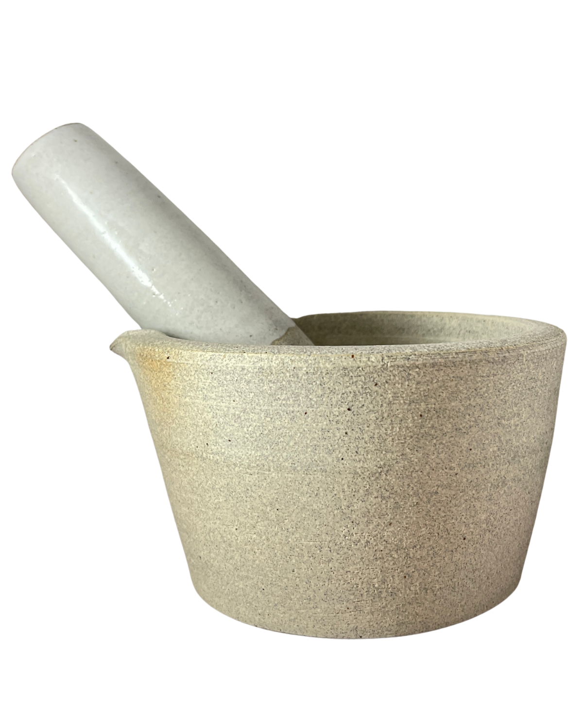 HANDMADE CERAMIC MORTAR AND PESTLE