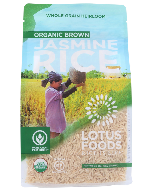 LOTUS FOODS BROWN JASMINE RICE - ORGANIC - 30oz