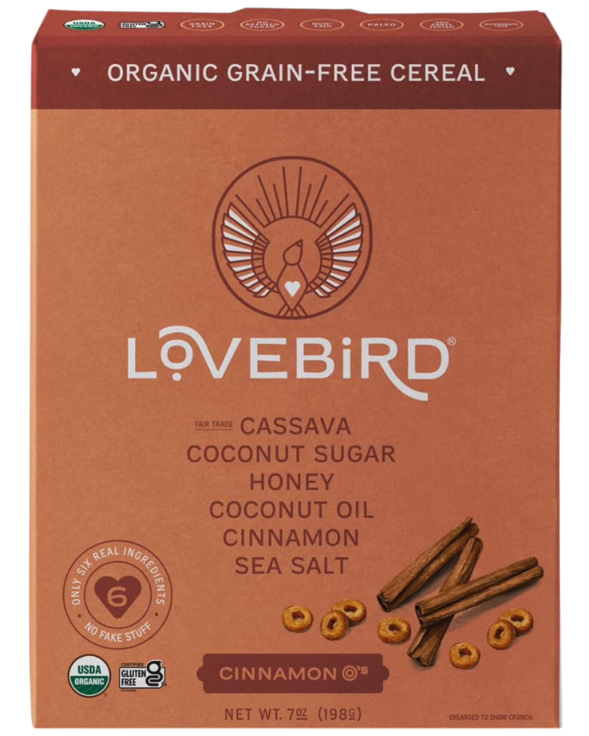 LOVEBIRD GRAIN-FREE CEREAL - CINNAMON - 7oz