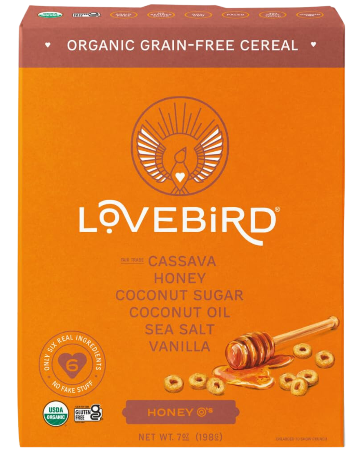 LOVEBIRD GRAIN-FREE CEREAL - HONEY - 7oz