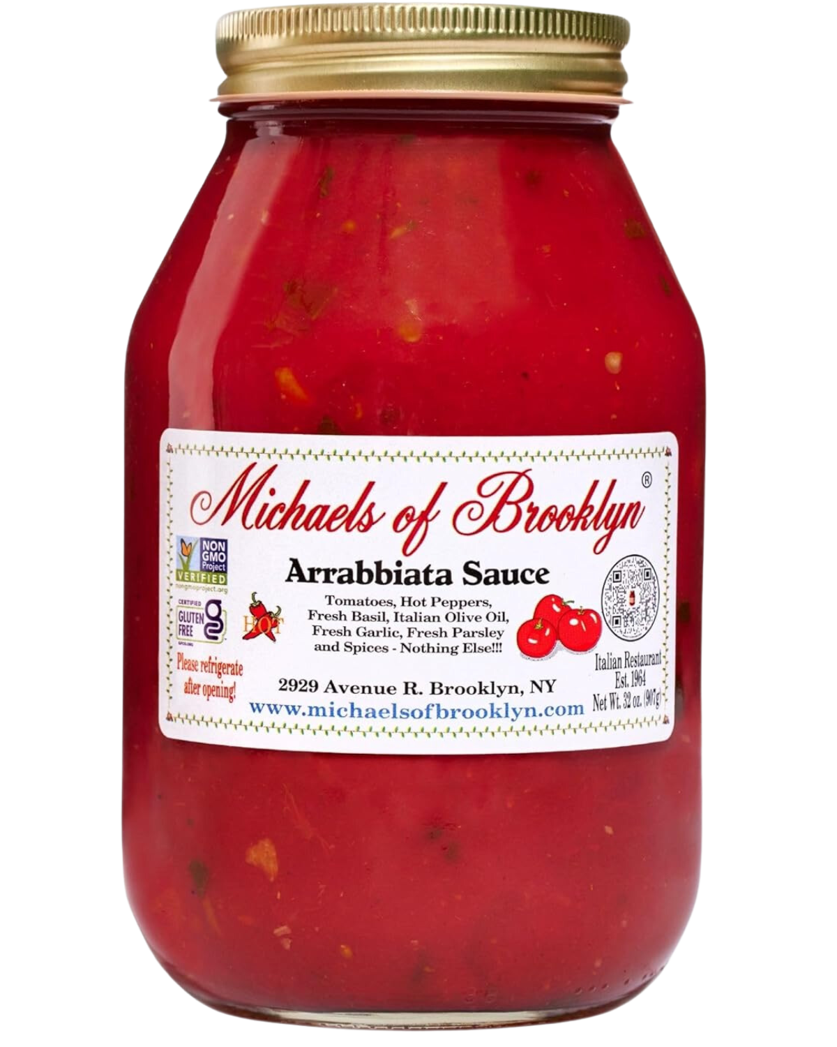 MICHAELS' OF BROOKLYN ARRABBIATA SAUCE - 32oz