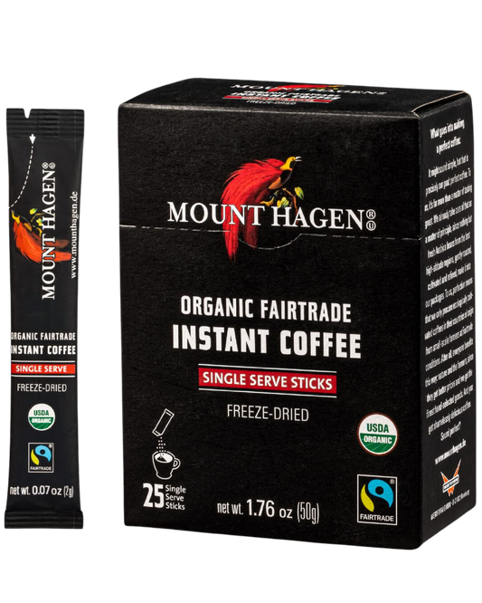 MOUNT HAGEN ORGANIC FAIRTRADE INSTANT COFFEE - REGULAR - BOX OF 25