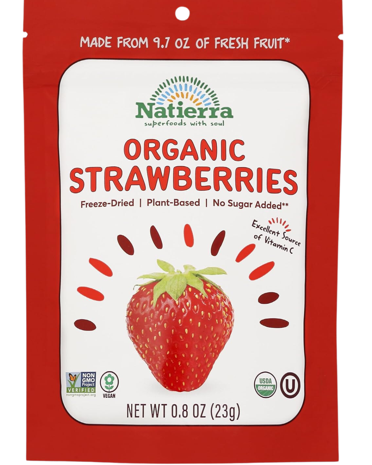 NATIERRA FREEZE DRIED STRAWBERRIES - .8oz