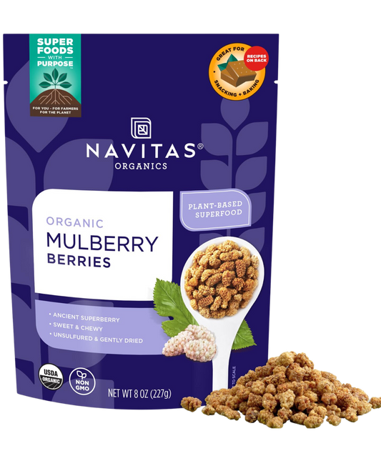 NAVITAS ORGANIC DRIED MULBERRIES BERRIES - 8oz