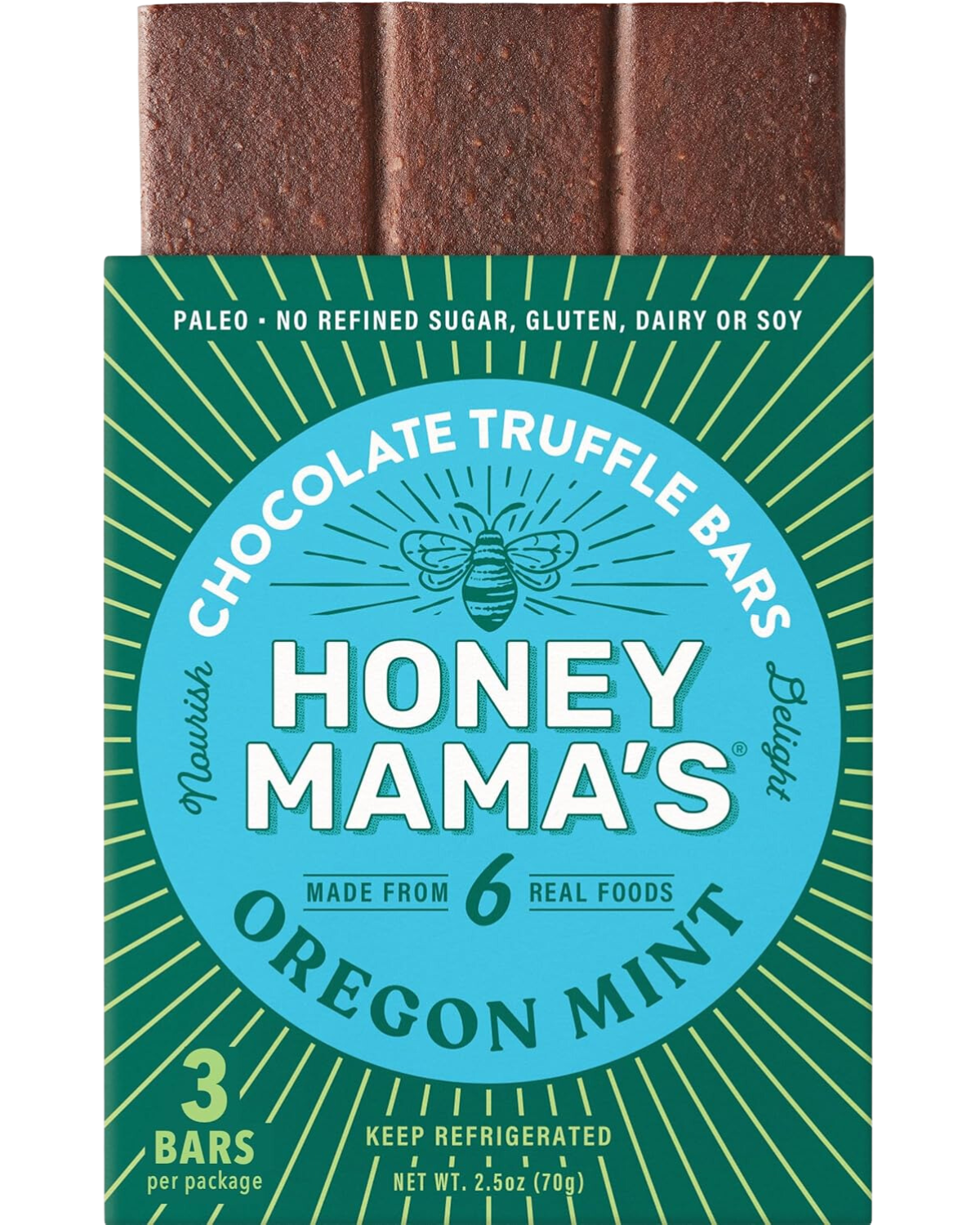 OREGON MINT COCOA TRUFFLE BAR - HONEY MAMA'S - 2.5oz