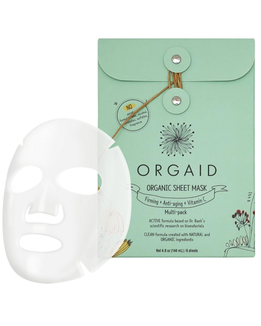 ORGAID ORGANIC MIXED PACK SHEET MASKS - 6 SHEETS