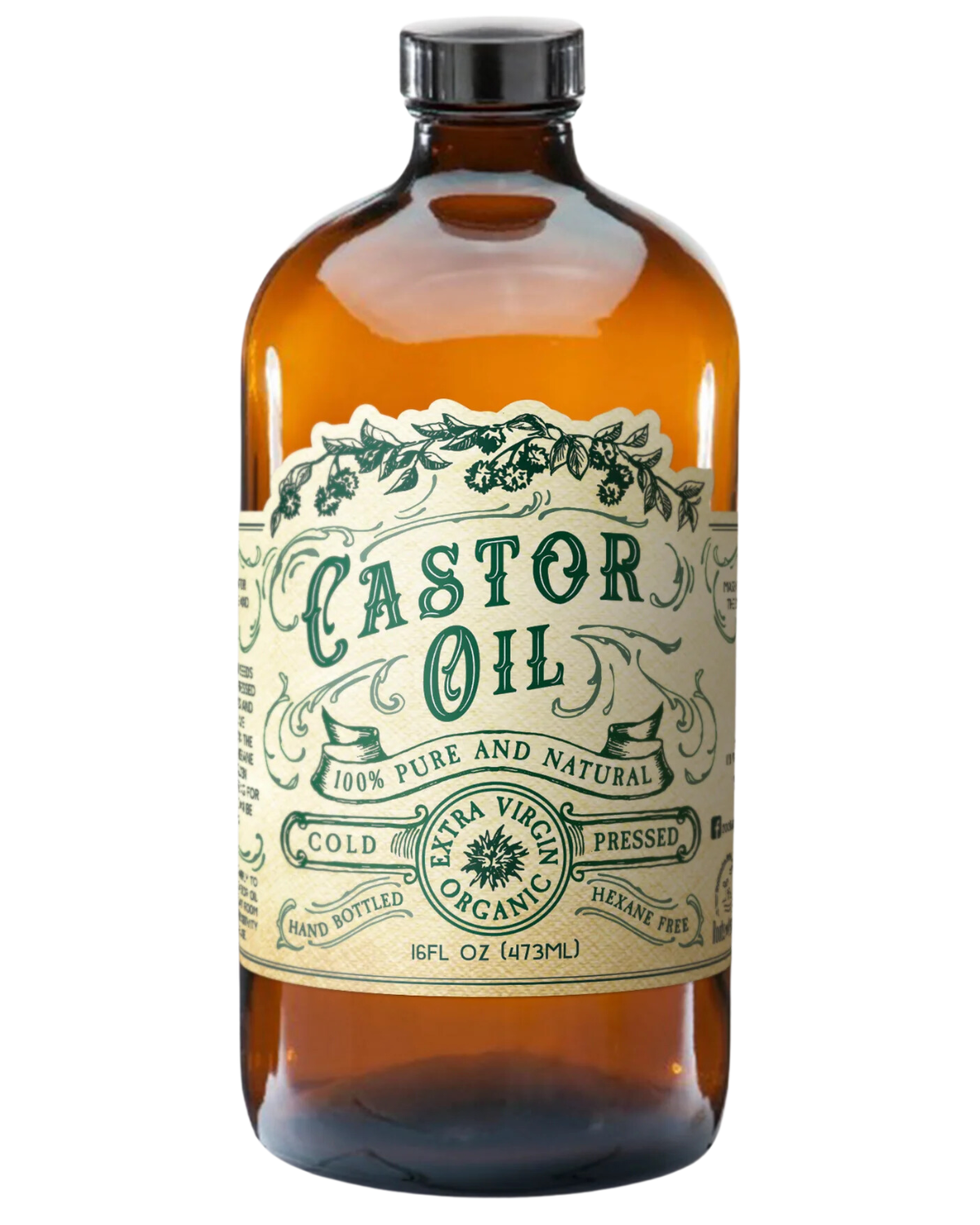 ORGANIC COLD PRESSED CASTOR OIL - 16oz