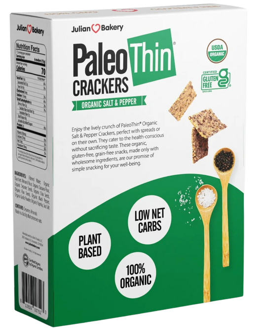 PALEO THIN CRACKERS - SALT & PEPPER - 4OZ