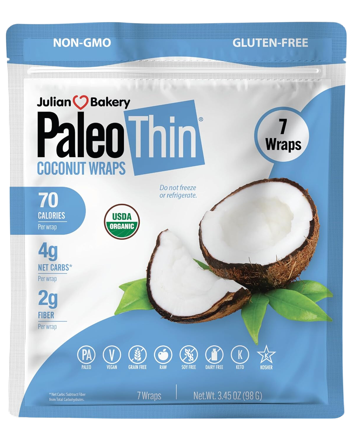 PALEO THIN ORGANIC COCONUT WRAPS