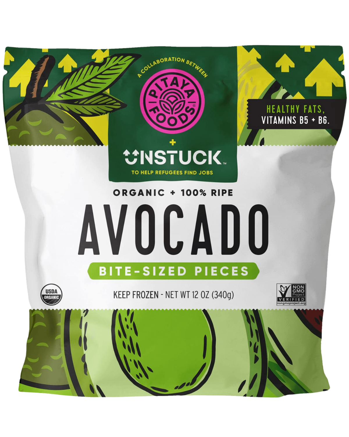 PITAYA FOODS ORGANIC AVOCADO BITE-SIZED PIECES - 12oz