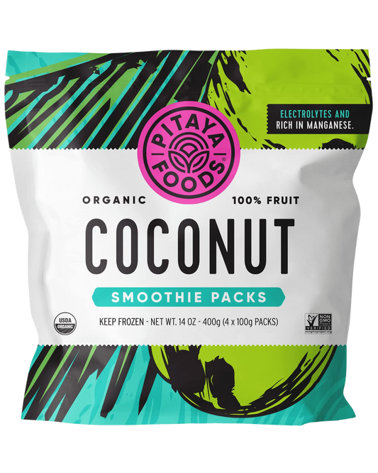 PITAYA FOODS ORGANIC COCONUT SMOOTHIE PACKS - 4 PACKS - 14oz