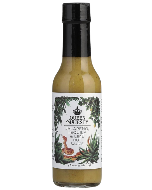 QUEEN MAJESTY HOT SAUCE - JALAPENO TEQUILA & LIME - 5 fl oz