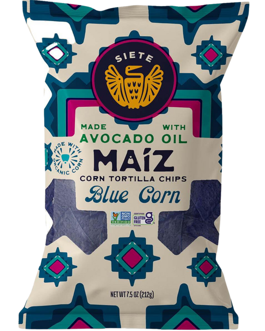 SIETE MAIZ BLUE CORN TORTILLA CHIPS - 7.5oz