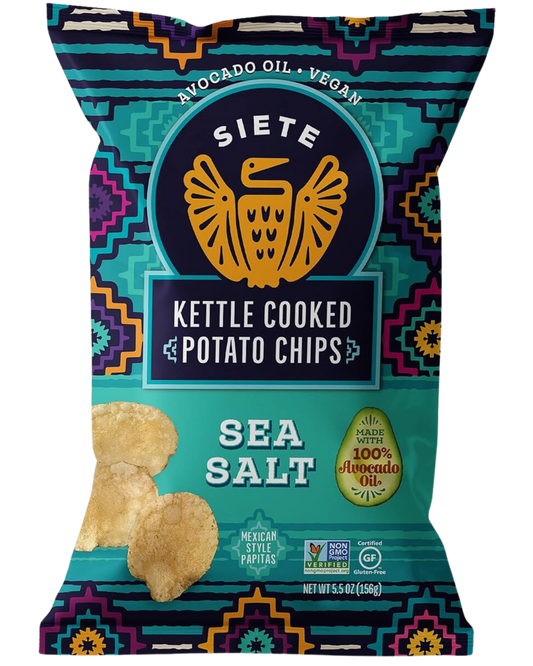 SIETE SEA SALT POTATO CHIPS - 5.5oz