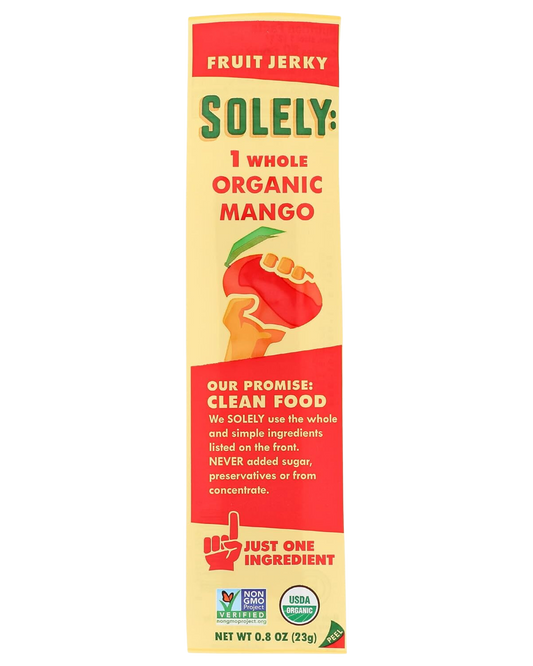 SOLELY ORGANIC MANGO FRUIT JERKY - 0.8oz