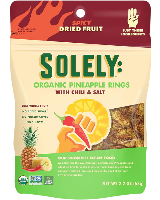 SOLELY ORGANIC PINEAPPLE RINGS W/ CHILI & SALT - 2.2oz