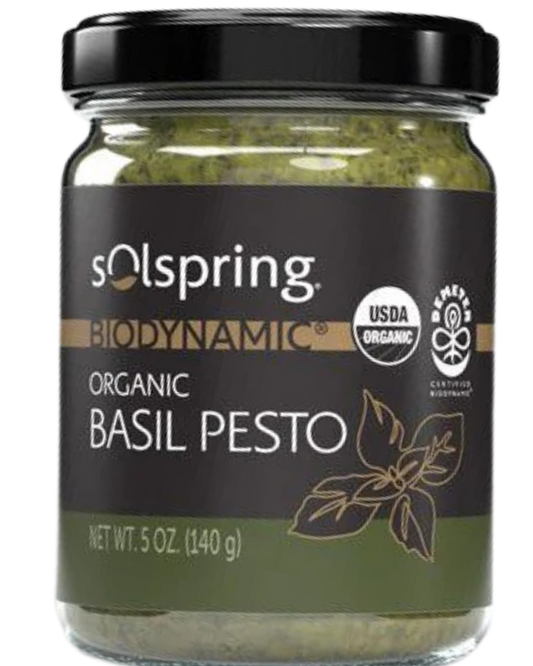 SOLSPRING BIODYNAMIC ORGANIC BASIL PESTO - 5oz