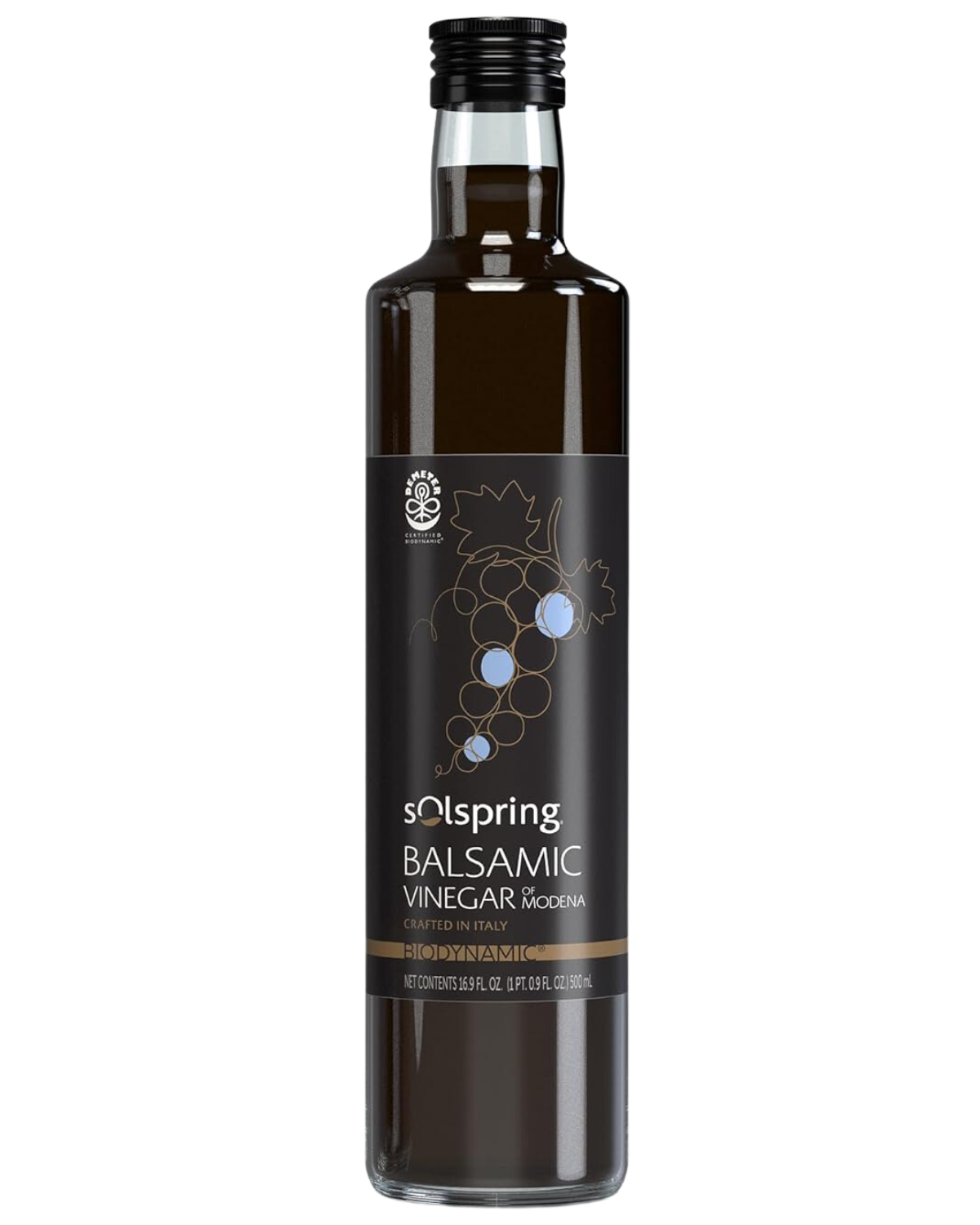 SOLSPRING ORGANIC BIODYNAMIC BALSAMIC VINEGAR OF MODENA - 16.9oz