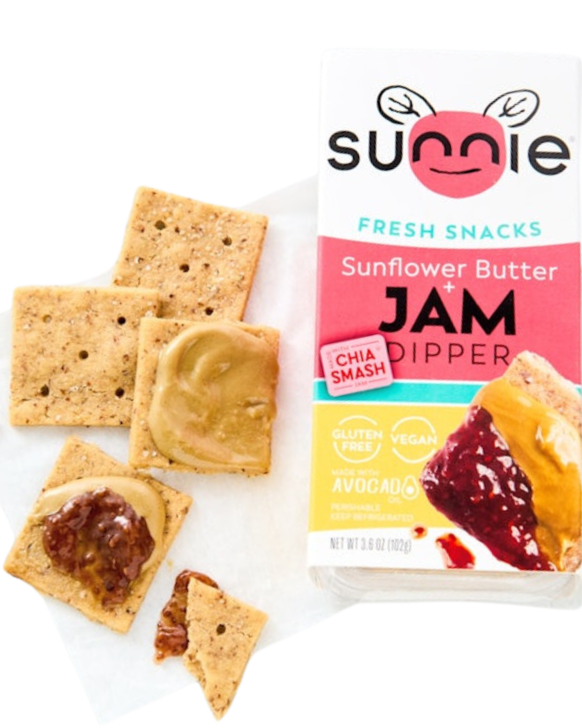 SUNNIE SUNFLOWER BUTTER + JAM DIPPER SNACK