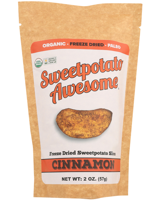 SWEETPOTATO AWESOME FREEZE DRIED SWEET POTATO SLICES - CINNAMON