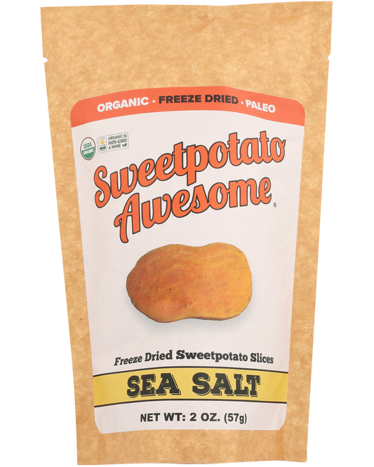 SWEETPOTATO AWESOME FREEZE DRIED SWEET POTATO SLICES - SEA SALT