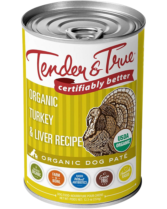 TENDER & TRUE ORGANIC TURKEY & LIVER DOG PATE (WET)