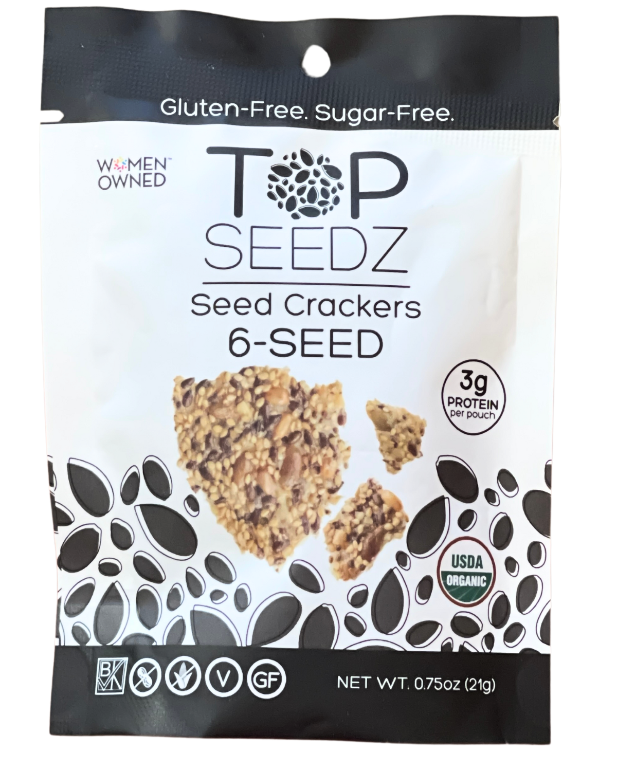 TOP SEEDZ CRACKERS 6 SEED - .75OZ