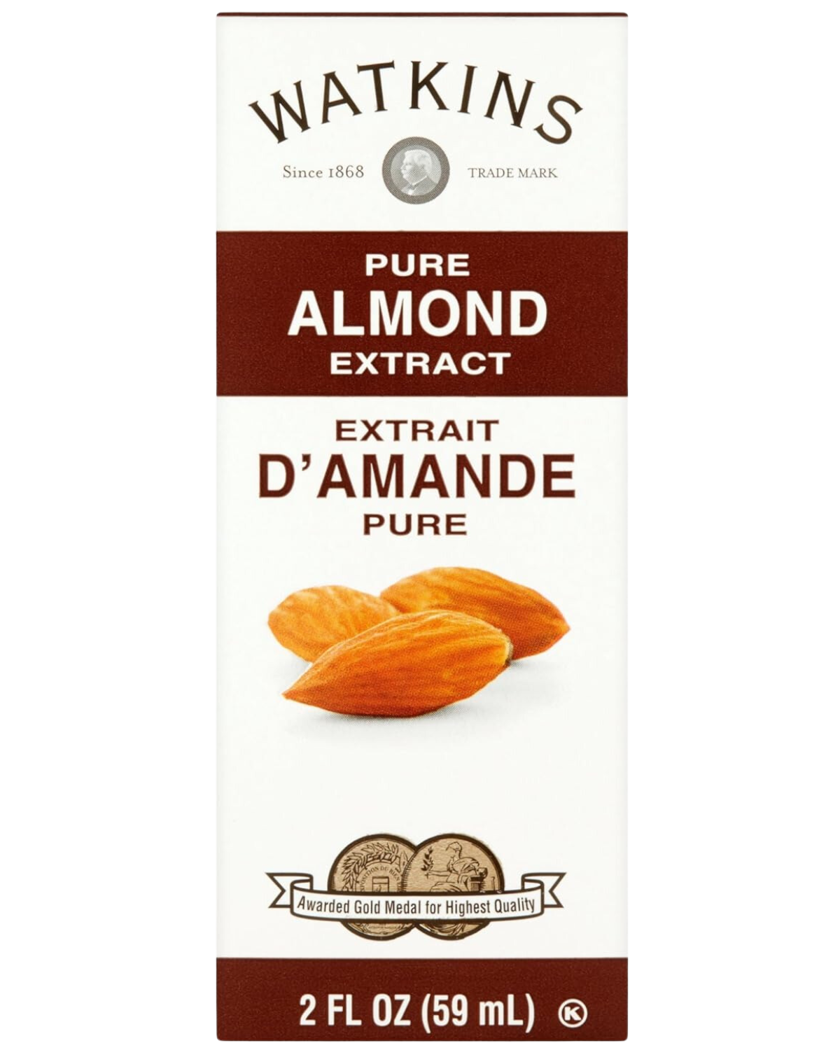 WATKINS ORGANIC PURE ALMOND EXTRACT - 2 fl oz